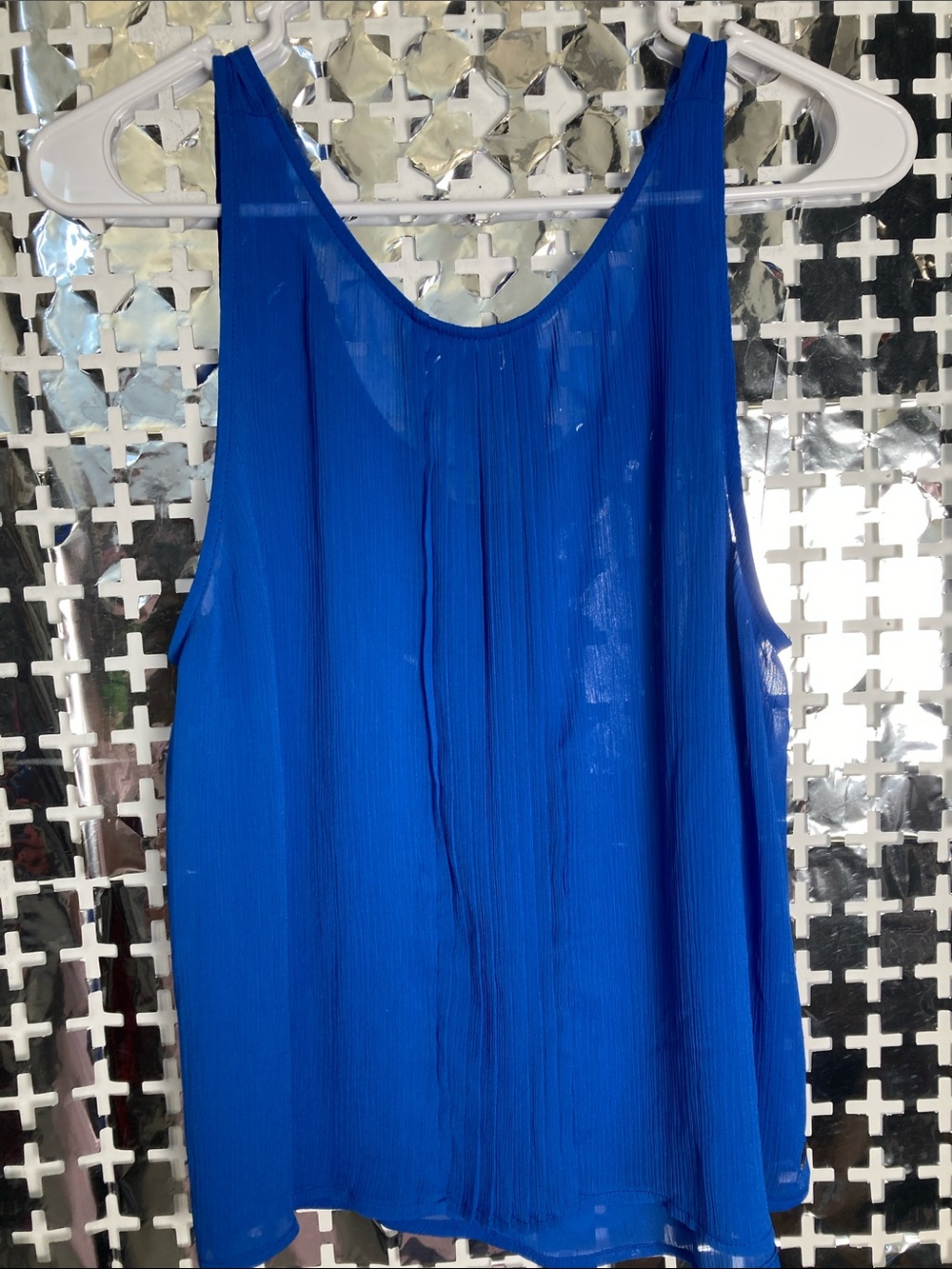 Hollister Royal Blue Sleeveless Pleated Camisole